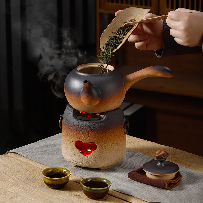 罐罐茶煮茶器炭火圍爐煮茶壺家用室內陶瓷茶具戶外烤茶碳爐子