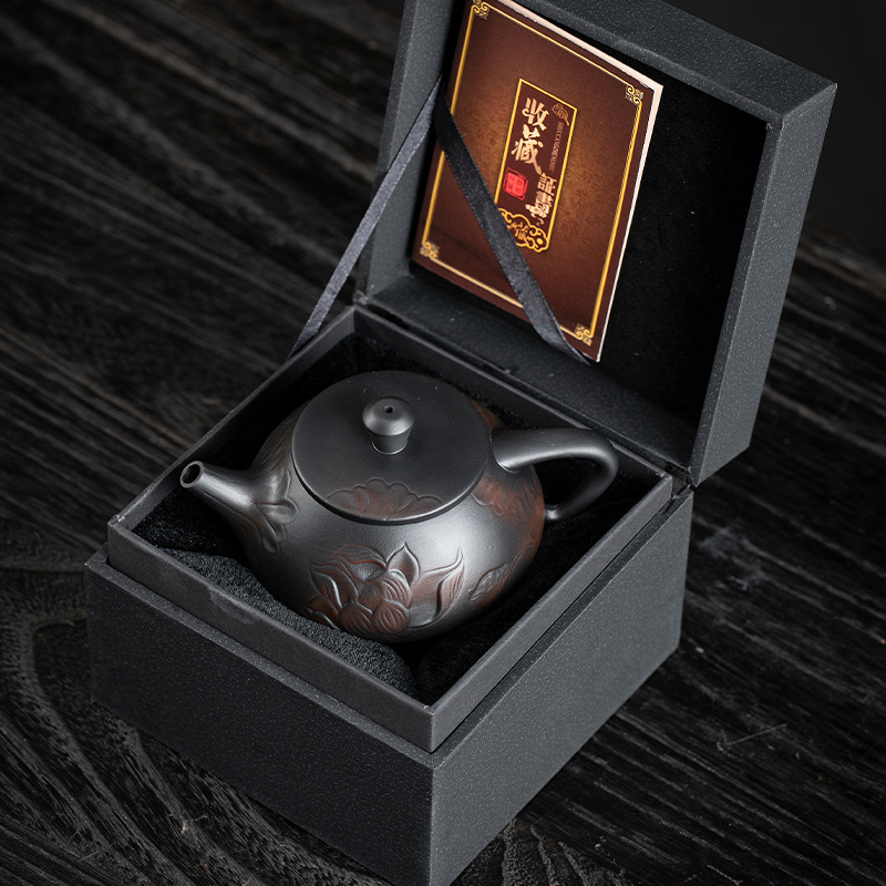 紫陶蓮藕石瓢壺