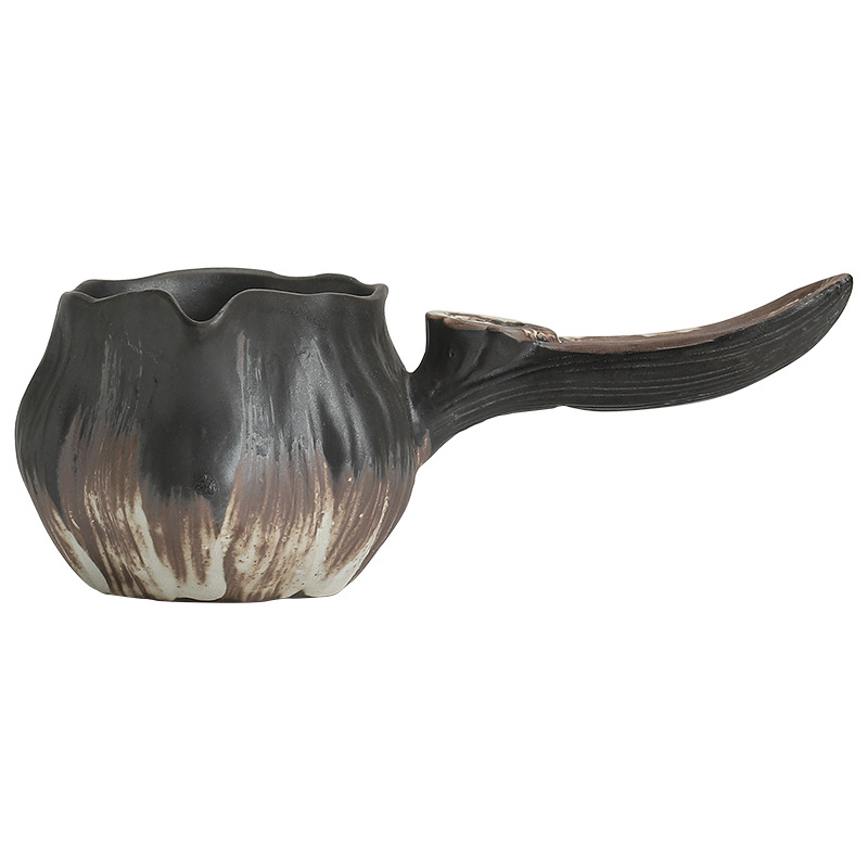 侘寂風手工浮雕蓮香公道杯