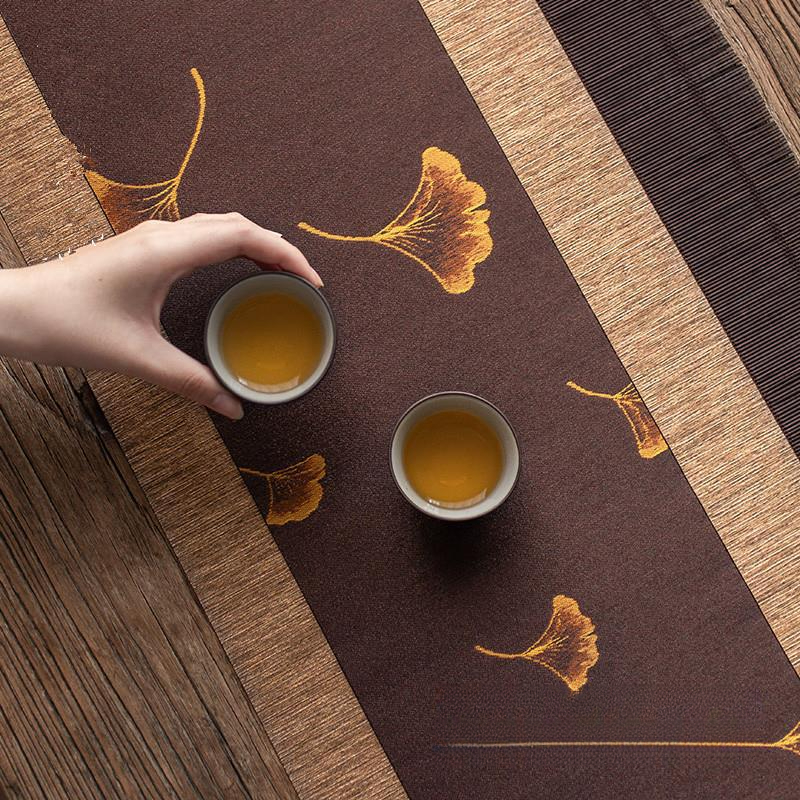 日式防水纖維茶席茶盤墊