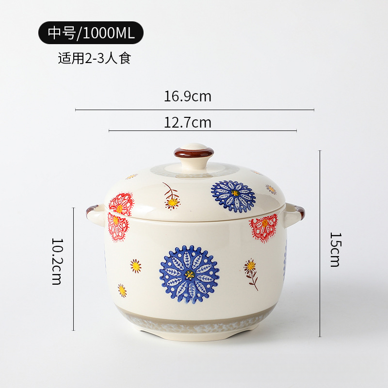 日式陶瓷手繪燉盅