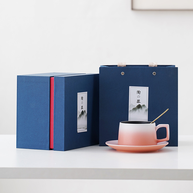 高檔禮盒咖啡杯陶瓷情侶對杯