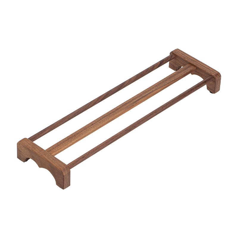 胡桃木茶具收納架