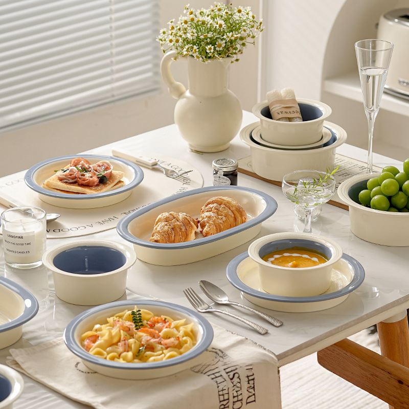 法式ins陶瓷碗碟盤子飯碗餐具套裝