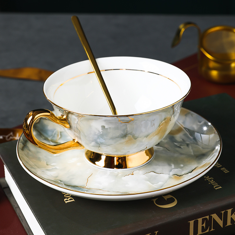 歐式咖啡對杯骨瓷套裝