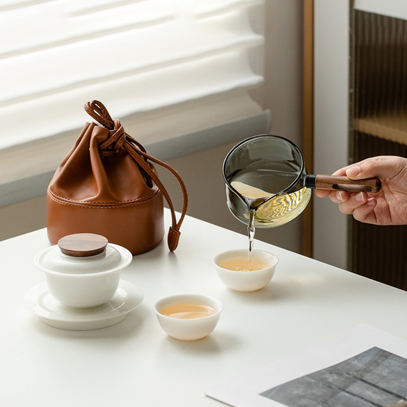 日式玻璃茶咖快客杯