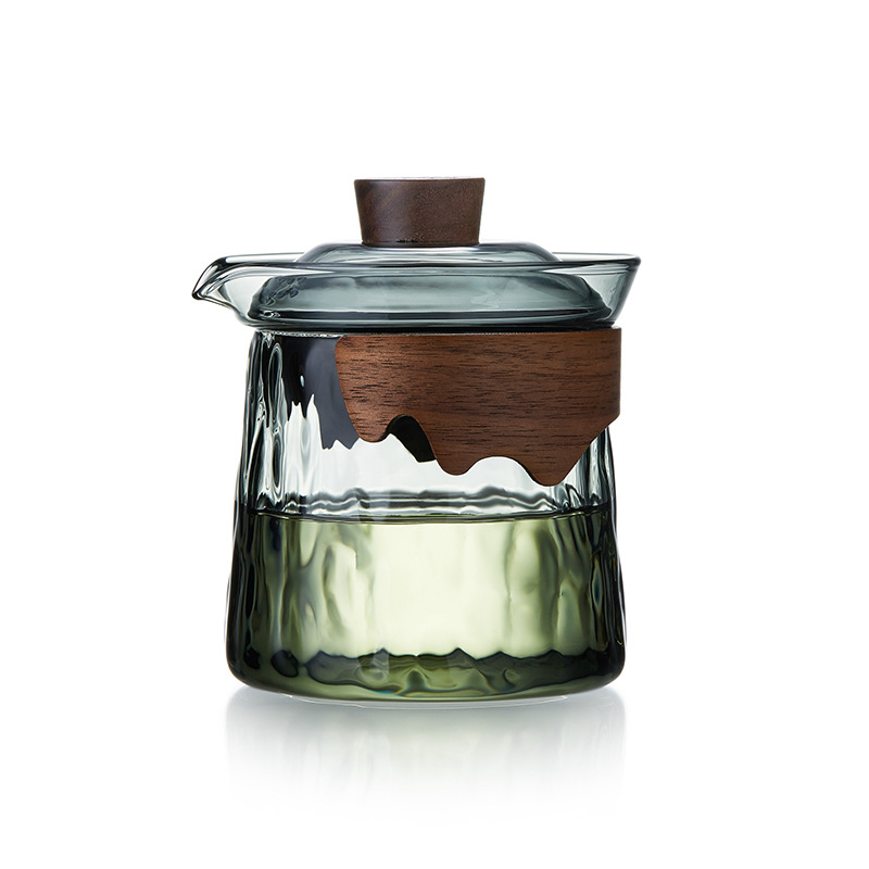 滄海玻璃蓋碗防燙手抓壶