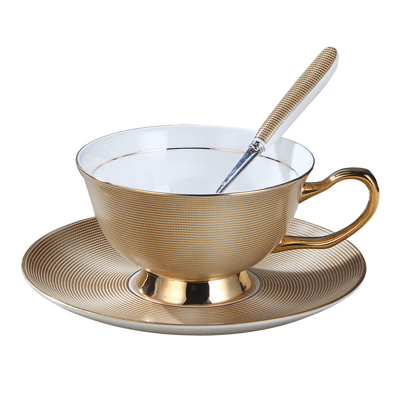 歐式輕奢骨瓷咖啡杯碟套裝