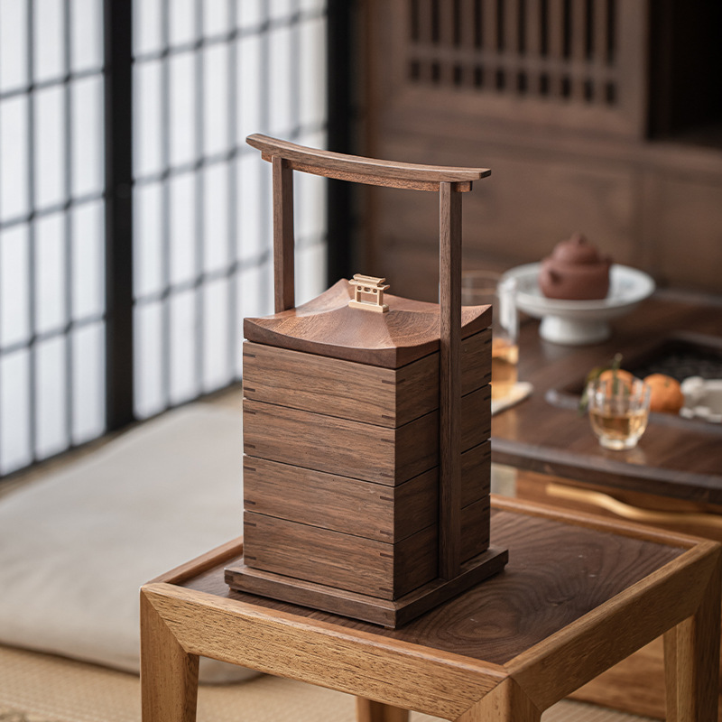 黑胡桃木手提盒