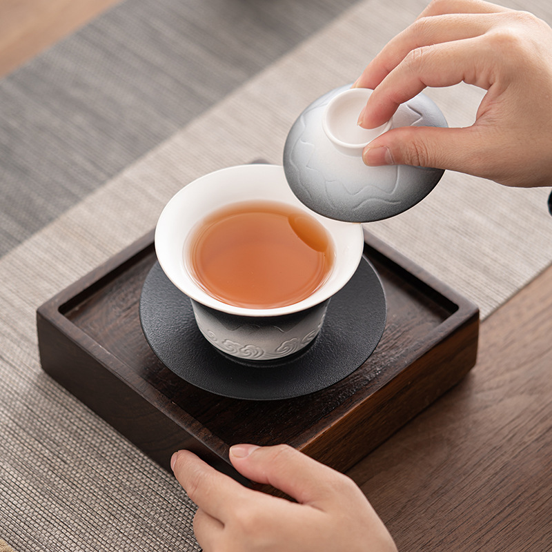 山海觀漸變三才蓋碗