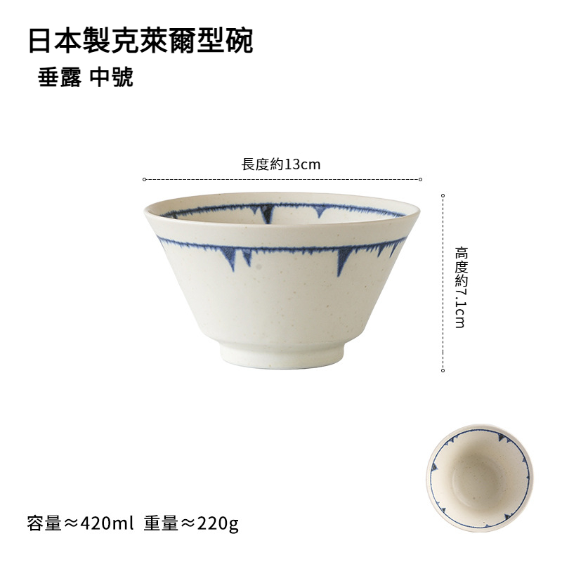 日式復古釉下彩米飯碗拉麵碗