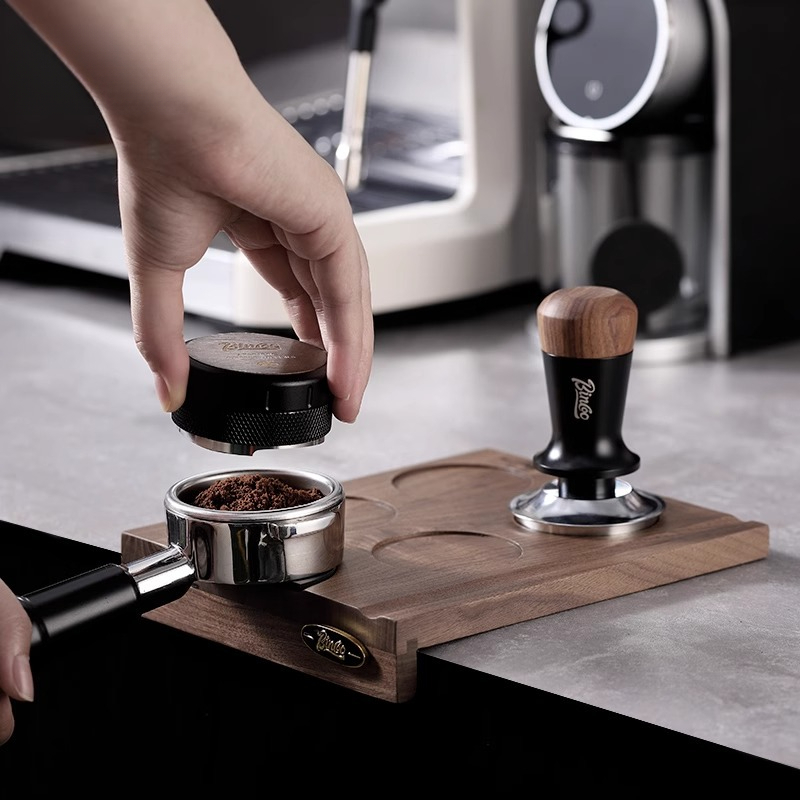 胡桃木咖啡壓粉底座