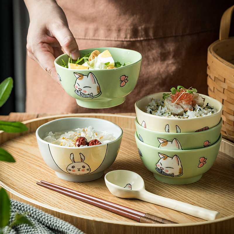 4.5英吋日式卡通動物米飯碗