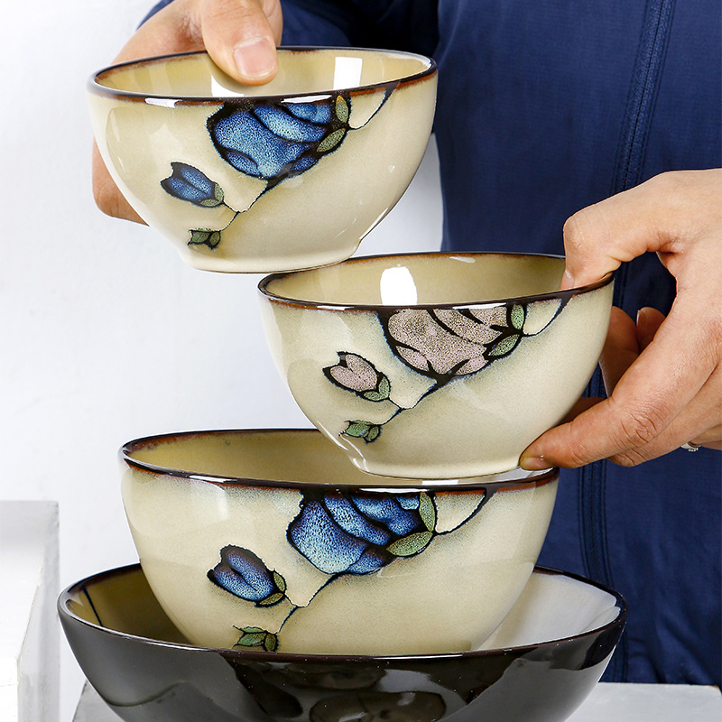 釉下彩日式陶瓷盤子