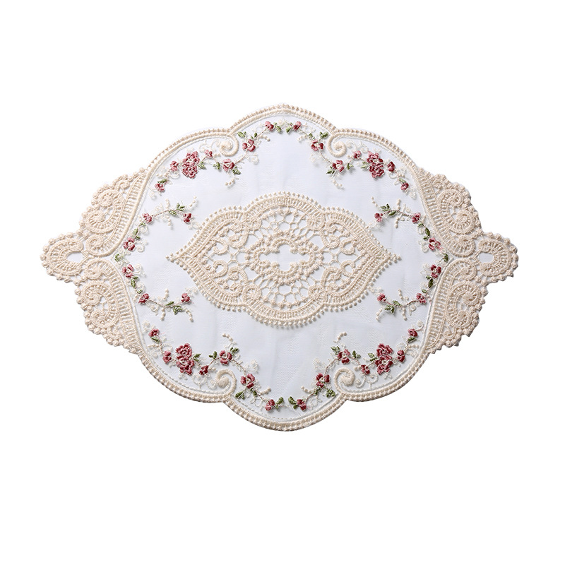 法式復古蕾絲餐墊田原刺繡