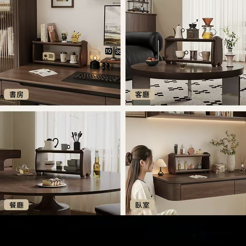 胡桃木桌面杯子架置物架