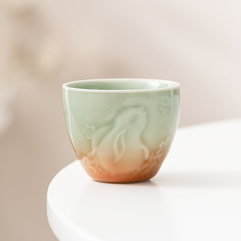 櫻花月兔浮雕主人杯