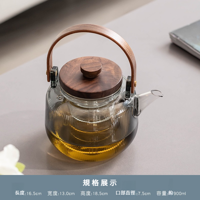 玻璃一體內膽大容量煮茶器燒水壺