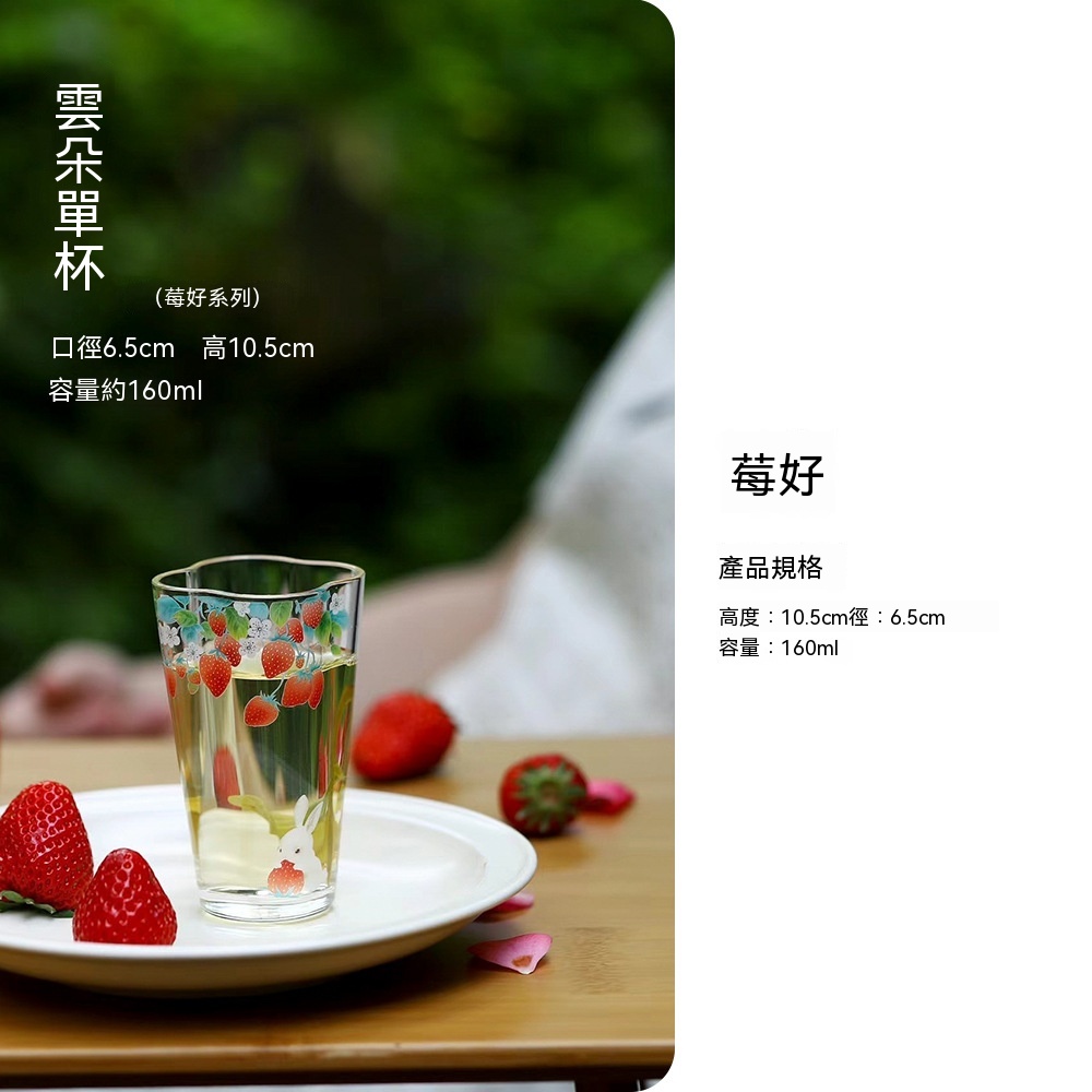 草莓玻璃系列茶具