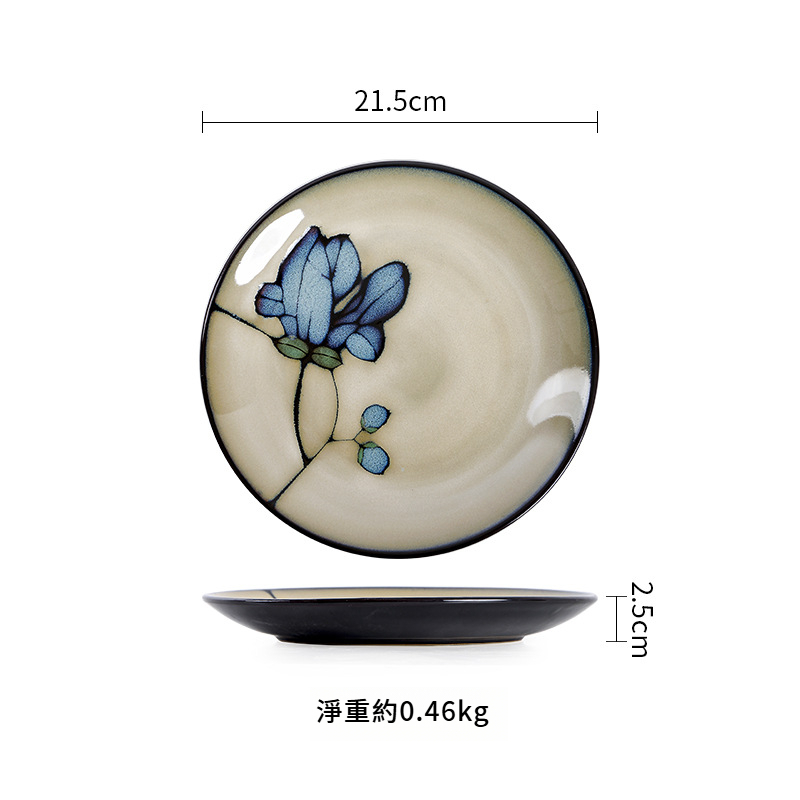 釉下彩日式陶瓷盤子