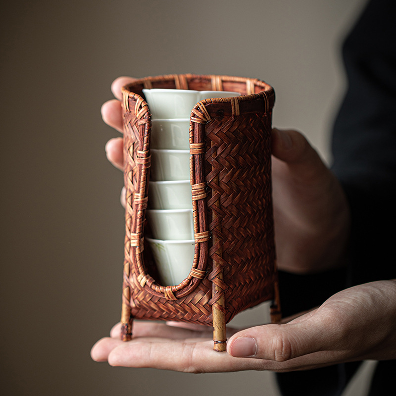 竹編仿古創意杯簍