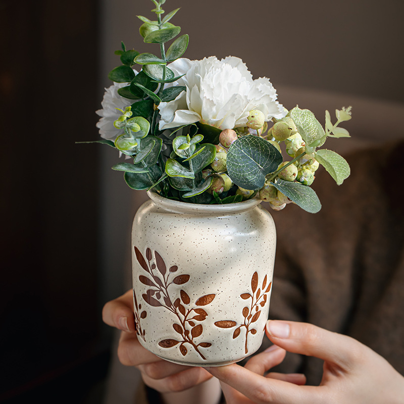 手繪復古陶瓷收納罐