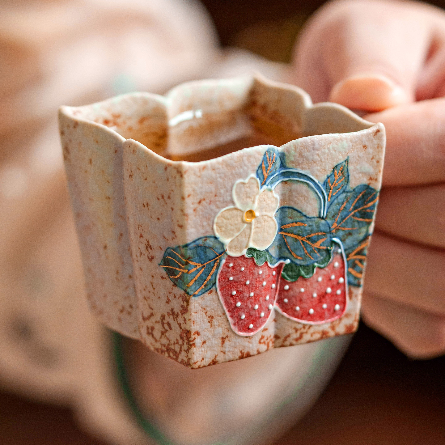 火石紅陶瓷咖啡杯