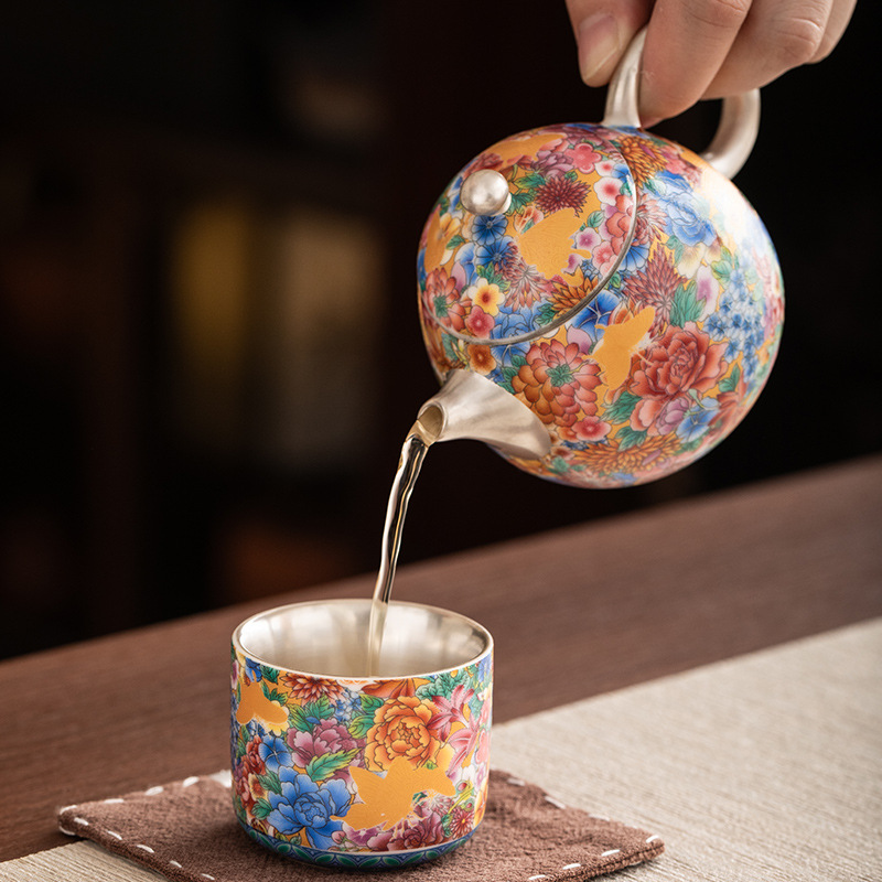 鎏銀主人品茗杯