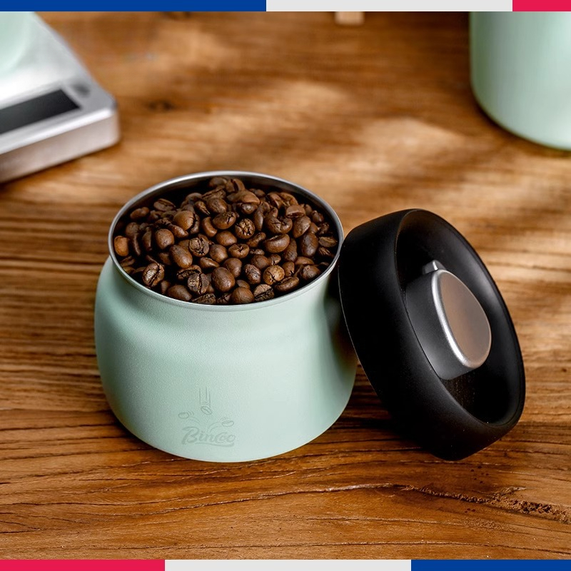 薄荷綠咖啡豆罐