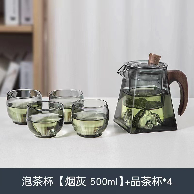 觀山四方玻璃泡茶壺電陶爐
