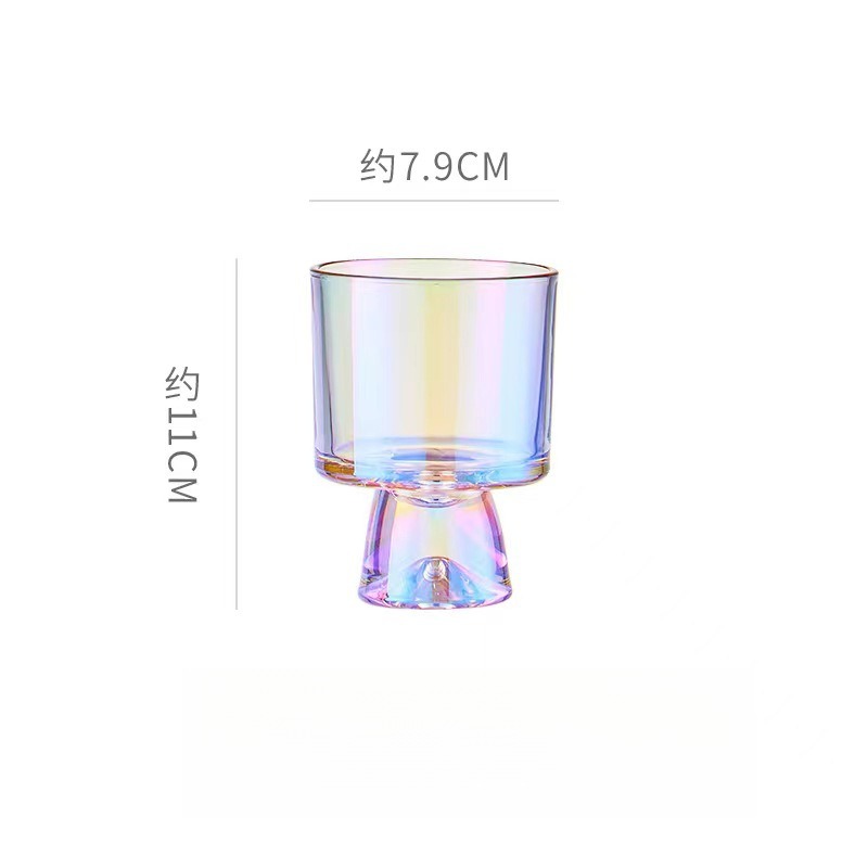 日式網紅雪山底玻璃咖啡杯