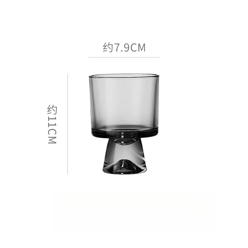 日式網紅雪山底玻璃咖啡杯