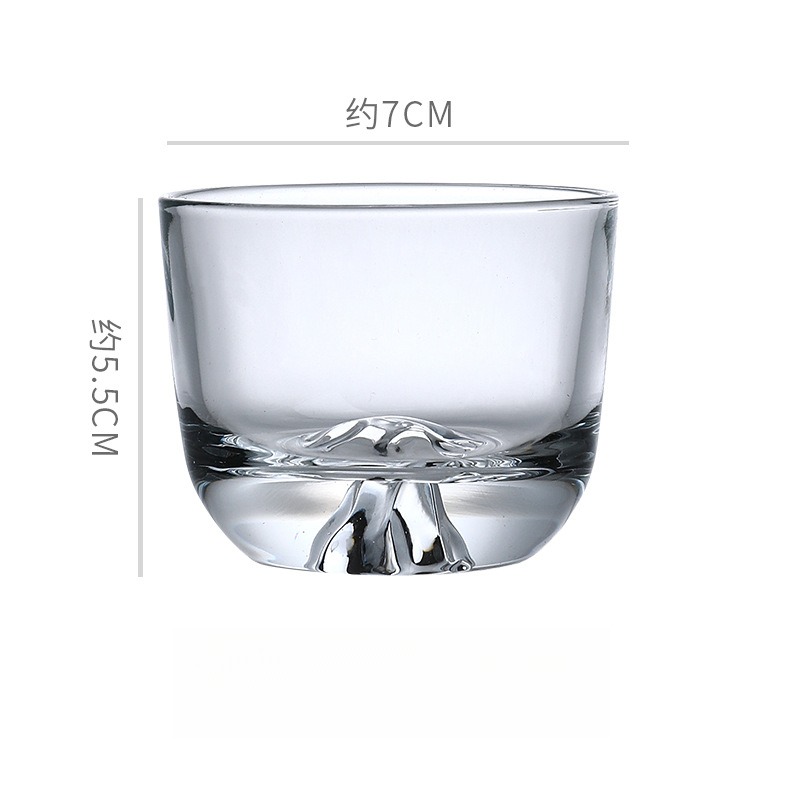 日式富士山金底咖啡杯酒杯