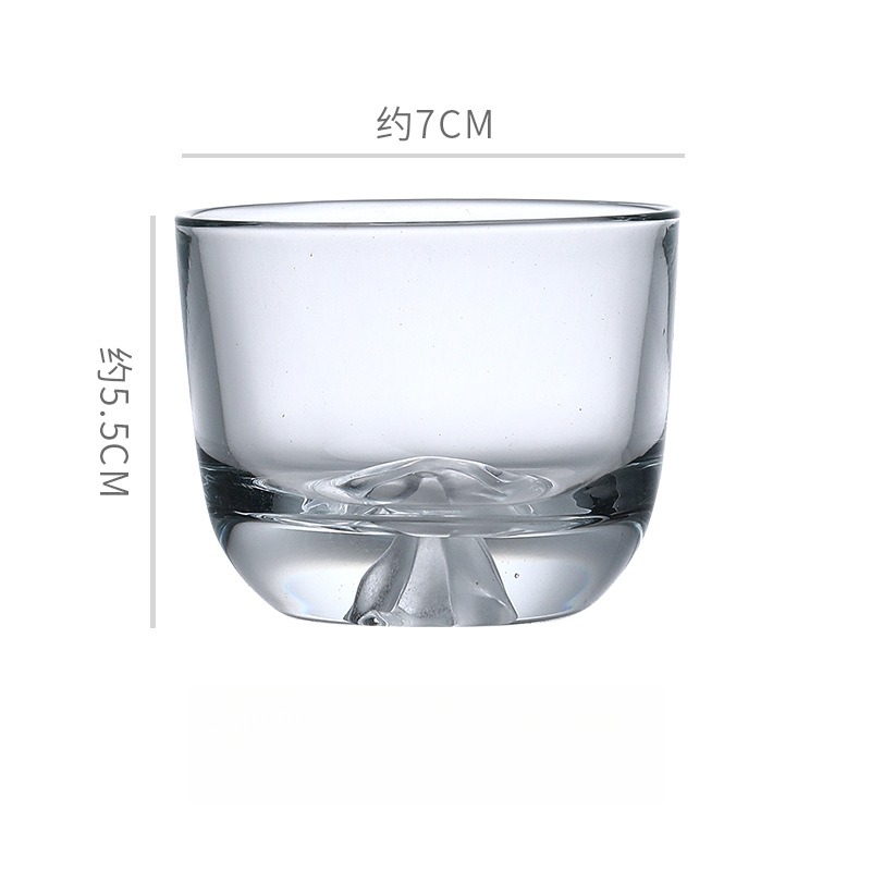 日式富士山金底咖啡杯酒杯