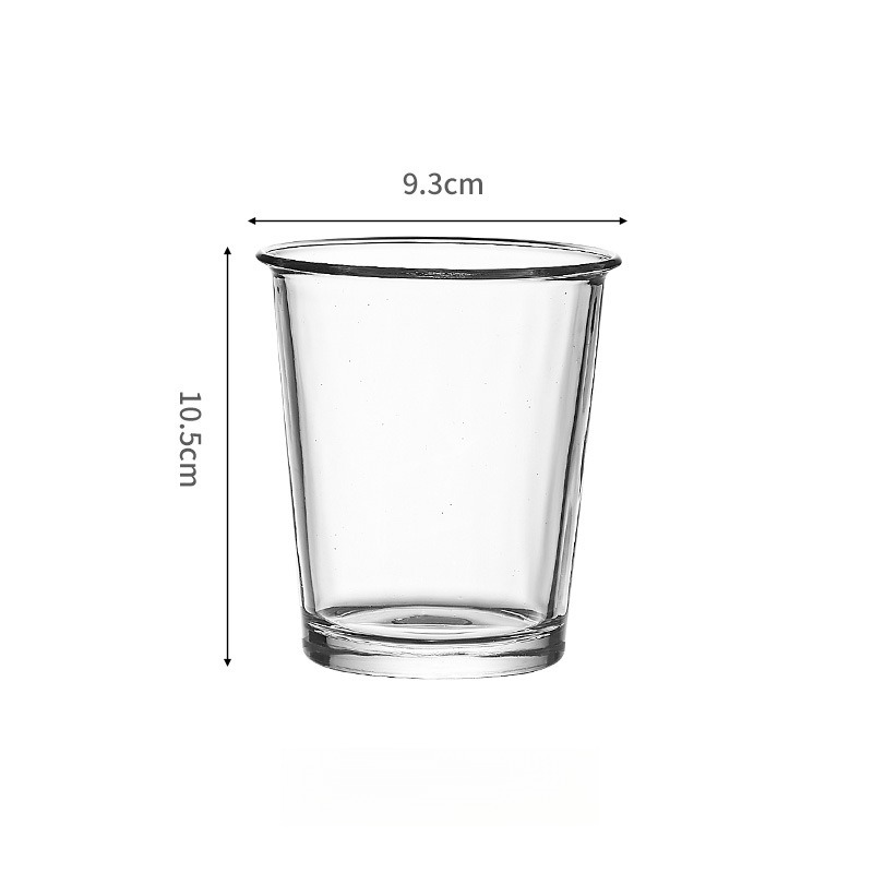 日式反口卷邊玻璃咖啡杯