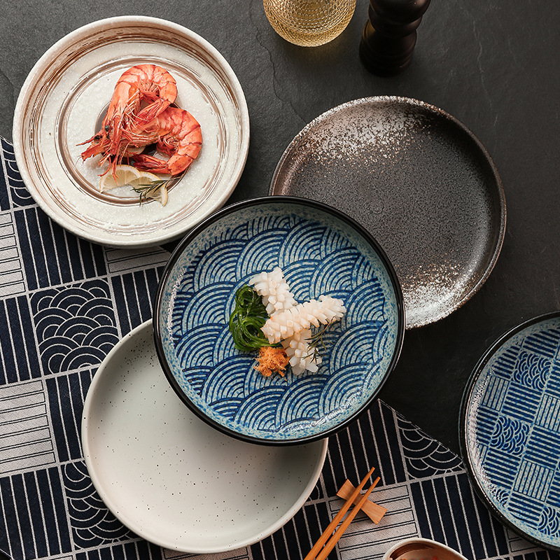 日式復古波紋圓盤