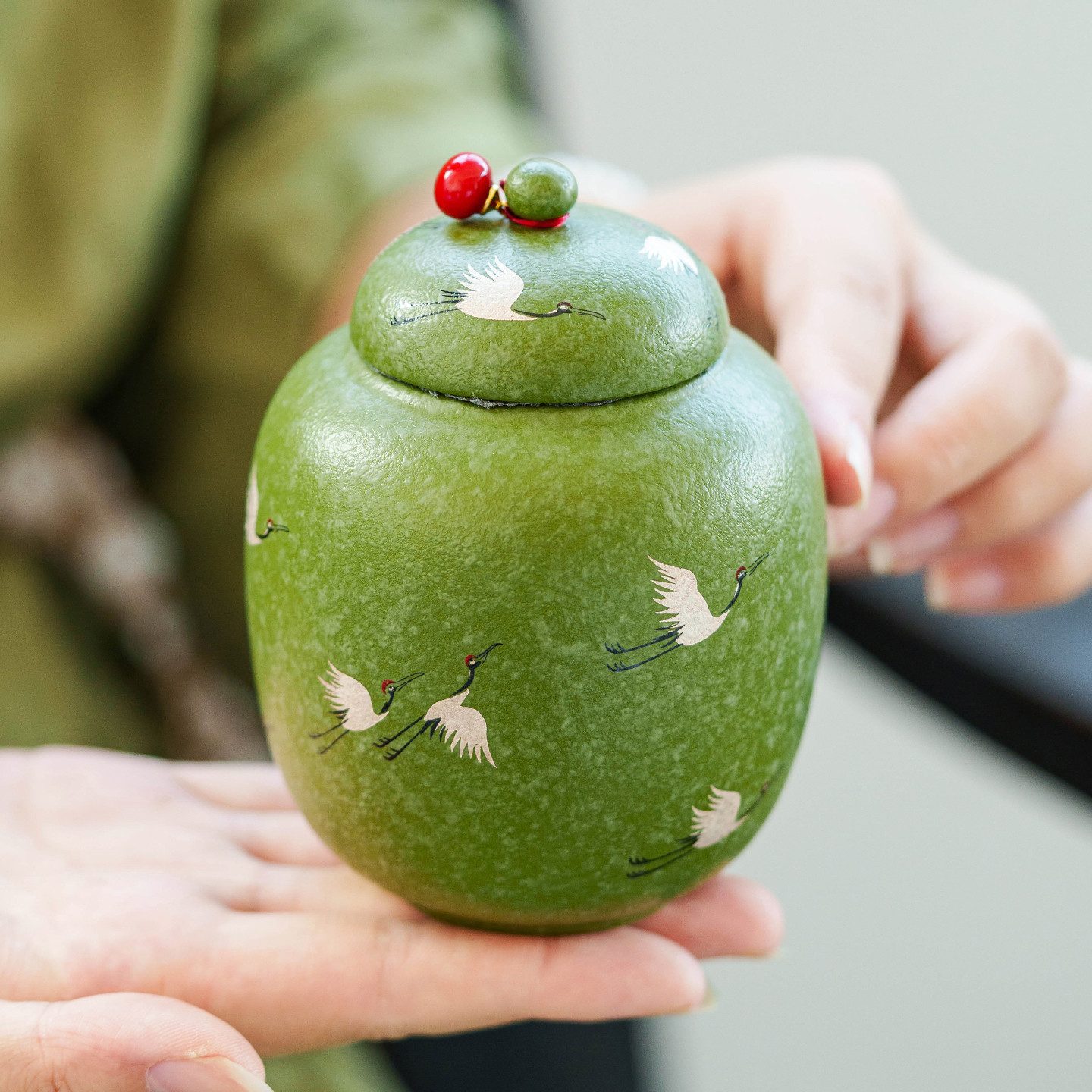 小青柑鶴舞長空茶葉罐
