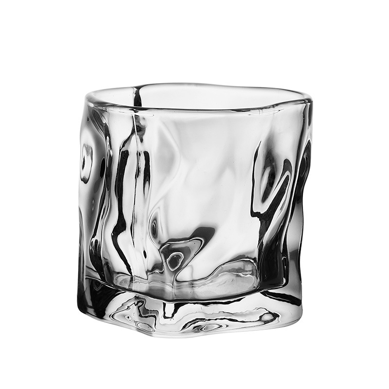 冰川紋異型玻璃威士忌酒杯
