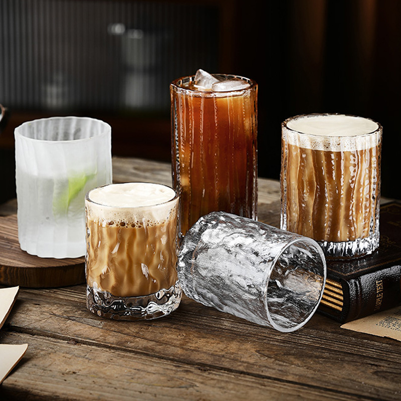 海浪紋玻璃咖啡杯