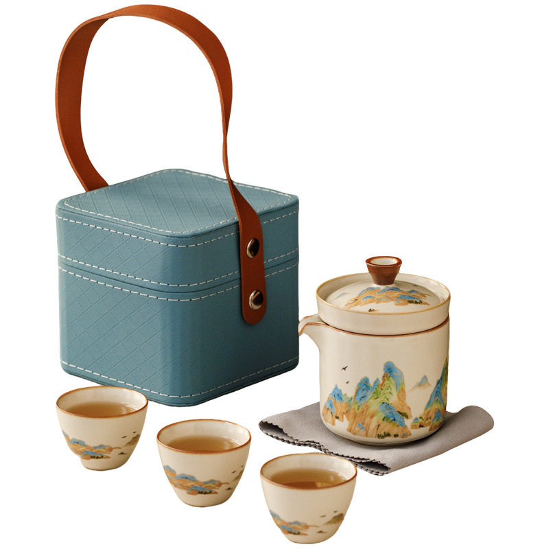 江山茶具套裝便攜快客杯