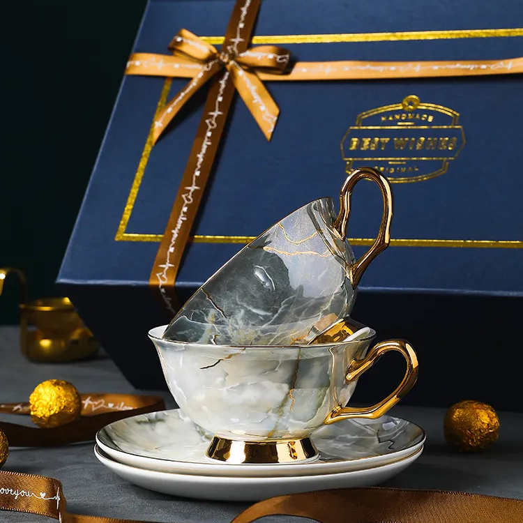 歐式咖啡對杯骨瓷套裝