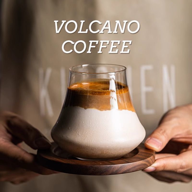 日式富士山玻璃咖啡杯