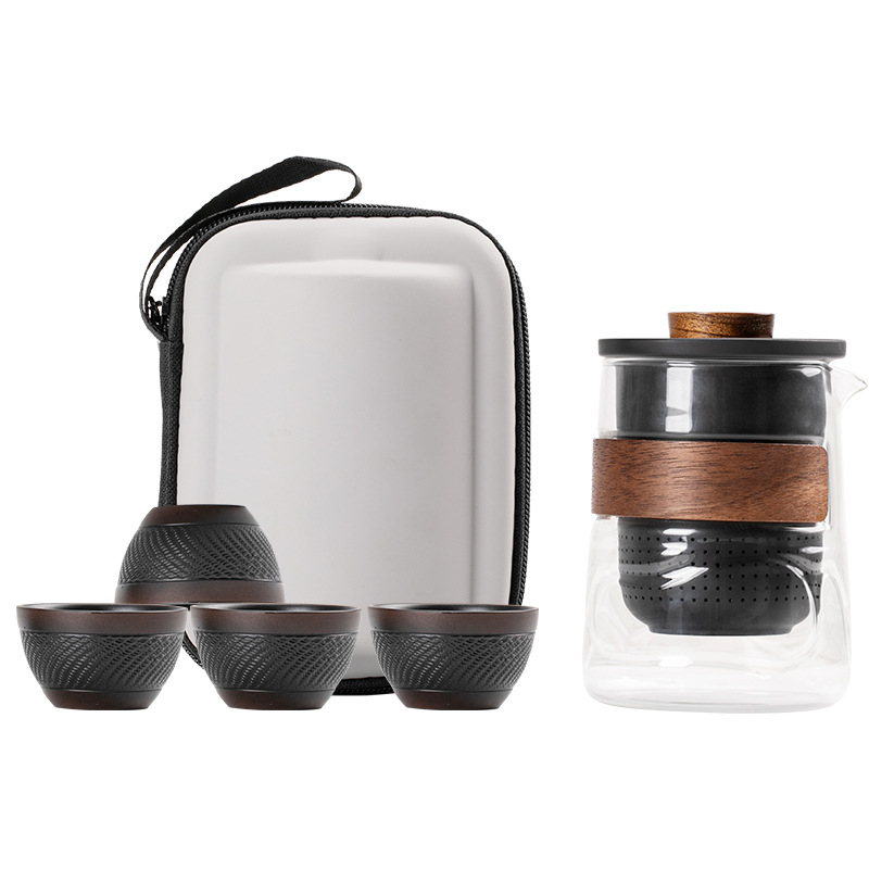 紫陶玻璃旅行茶具