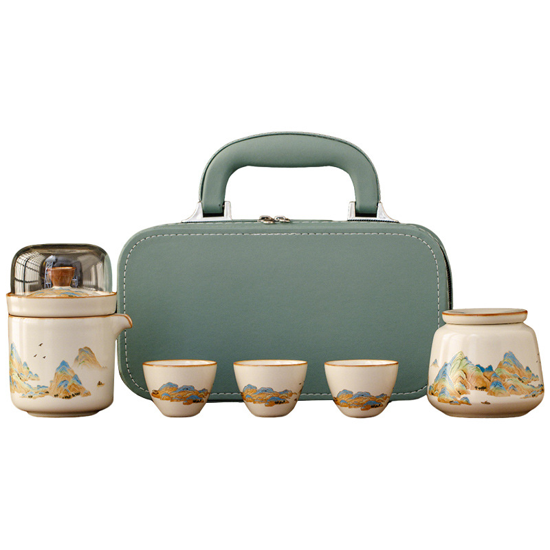 汝窯陶瓷遠山快客杯