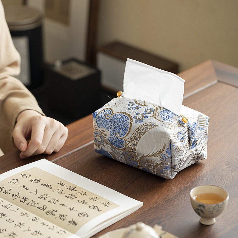 中式刺繡布藝紙巾包