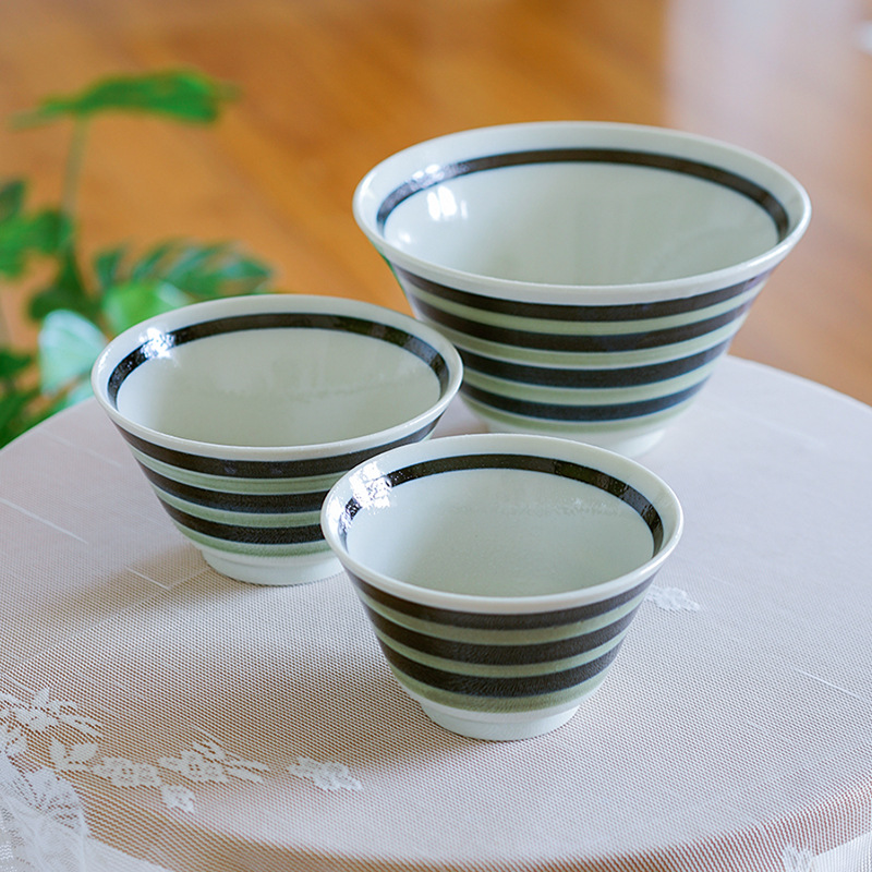 日式復古釉下彩米飯碗拉麵碗