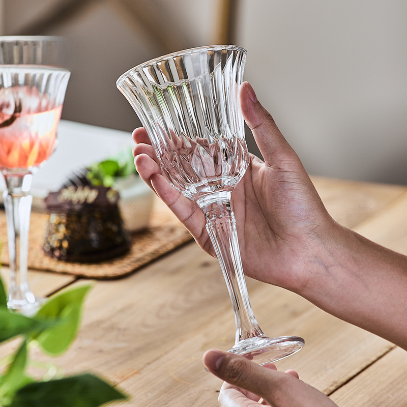 法式高顏值鑽石紋香檳杯