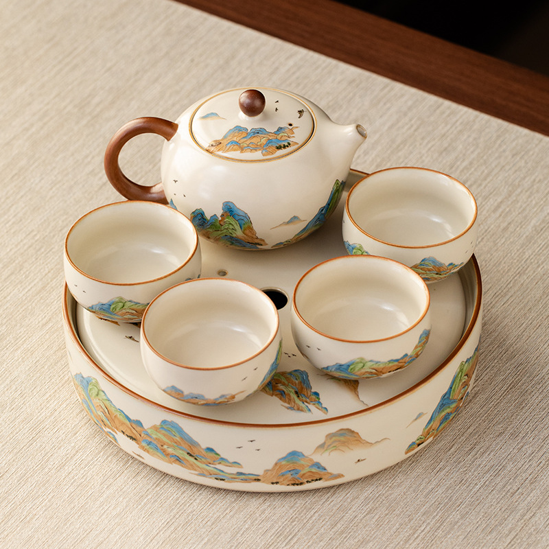 汝窯千裡江山功夫茶具套裝