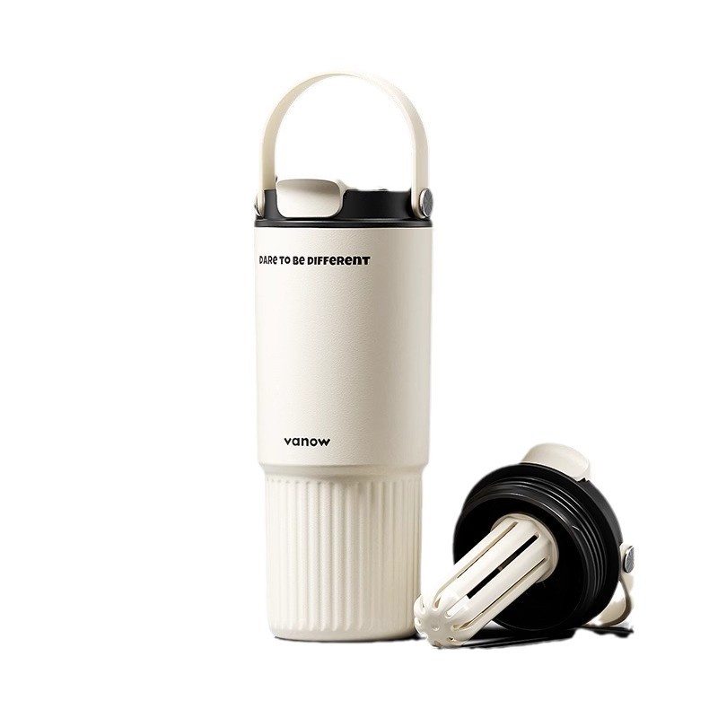 陶瓷内膽大容量吸管保溫杯