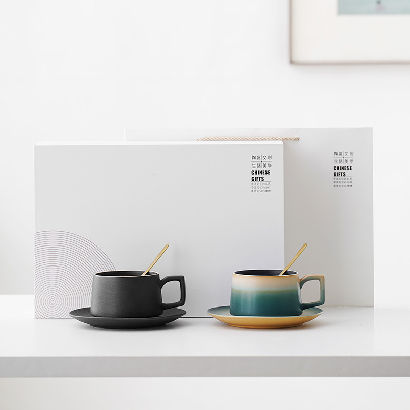 高檔禮盒咖啡杯陶瓷情侶對杯